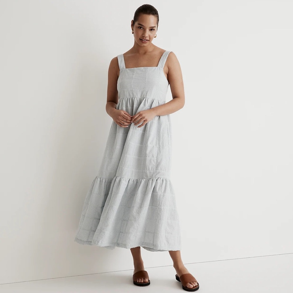 Madewell Cicely Tiered Midi Dress in
Patchwork
